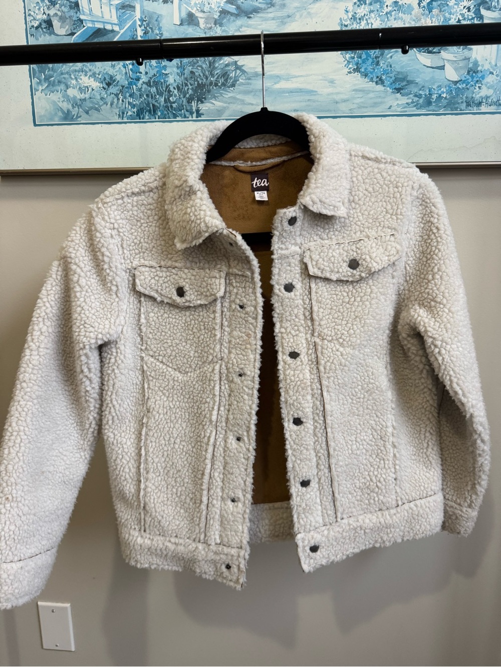 Tea Collection Cream Sherpa Truck Jacket